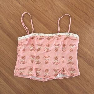 Floral Pink Crop Top